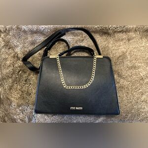 Steve Madden Black Crossbody Bag with Gold Accents